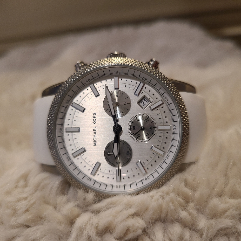 Michael Kors silicone band white watch
